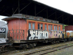 
Old carriages at Regua station, April 2012